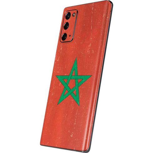 Morocco Flag Distressed Galaxy Note20 5G Skin